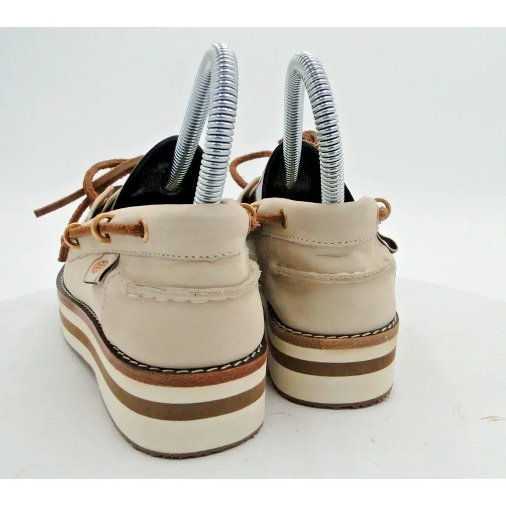 Tory Burch Joey Flat Form Boat Shoe Nubuck Comfort size‎ 5M